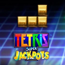 Tetris Super Jackpots slot logo by WMS at SpinSahara Casino